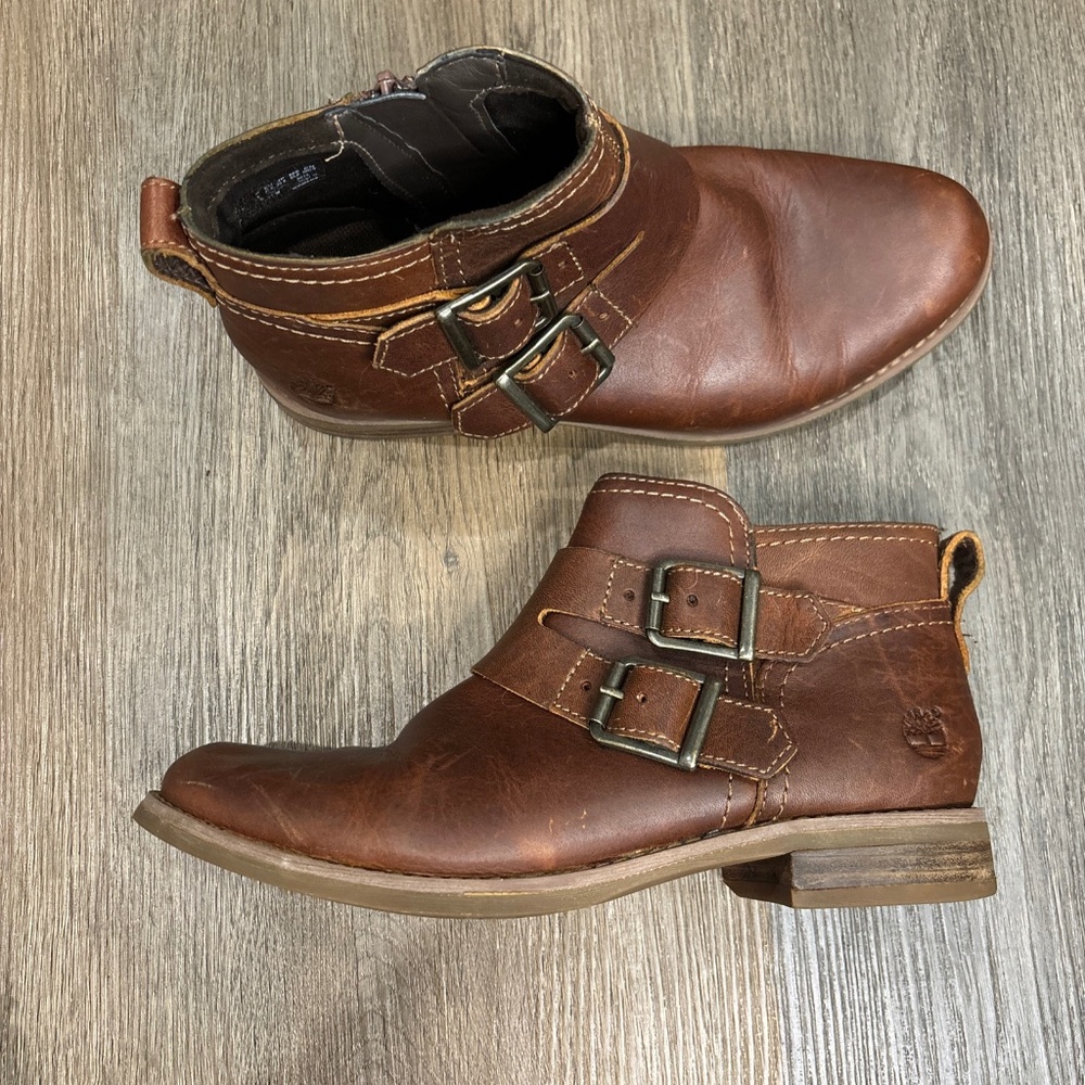 Timberland Boots Women’s 6.5 Earthkeeper Savin Hill Double-Buckle Ankle Y2K Boho